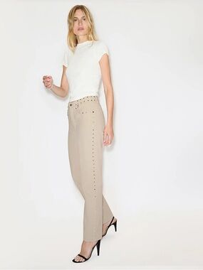 Re/Done Comfort Stretch 70s Stove Pipe Corduroy Jeans with Stud Accent 25